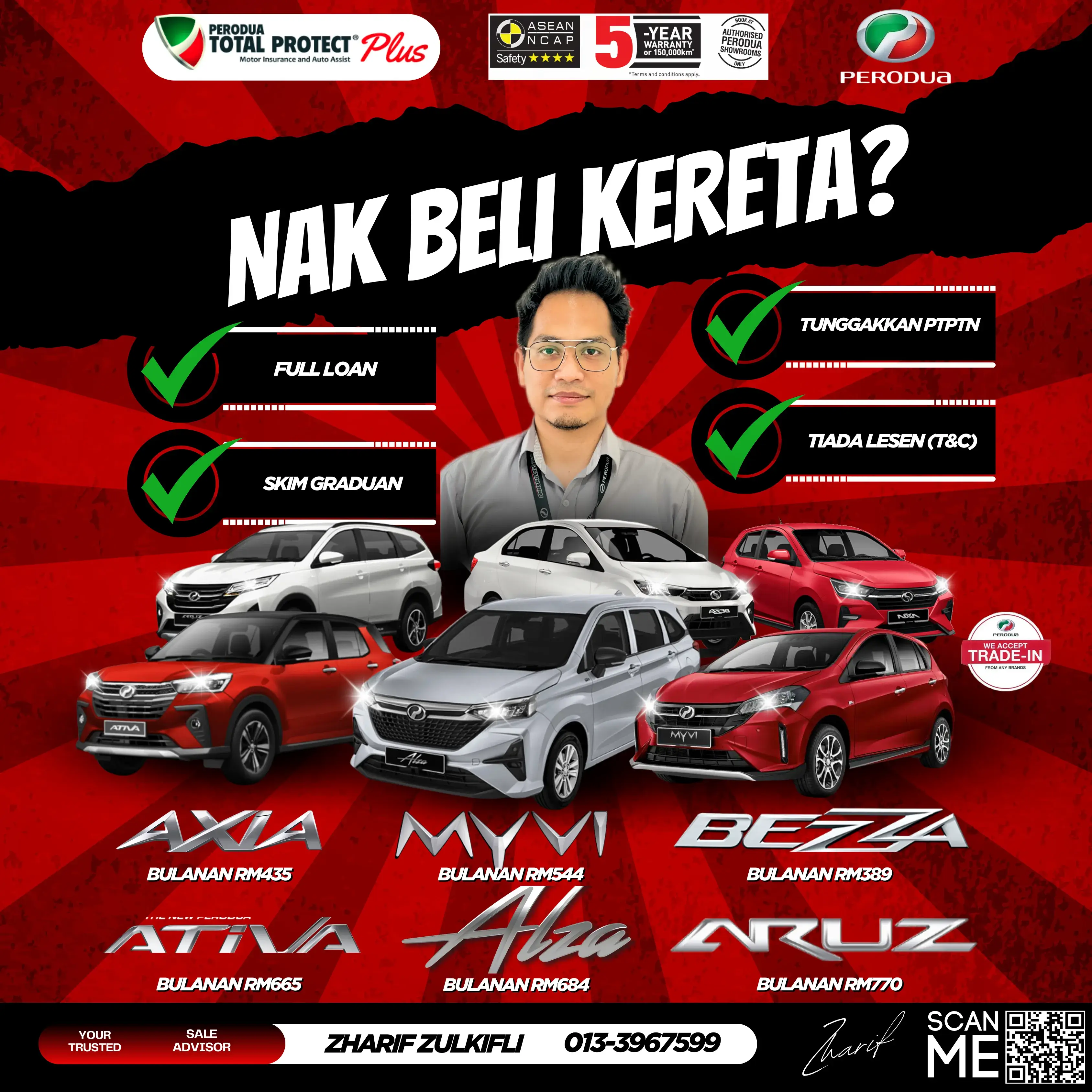 En. Zharif, Sales Advisor Perodua Ipoh